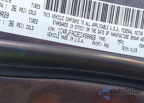 2014 Jeep Grand Cherokee Altitude из США, поврежденный, VIN 1C4RJFAG3EC490068